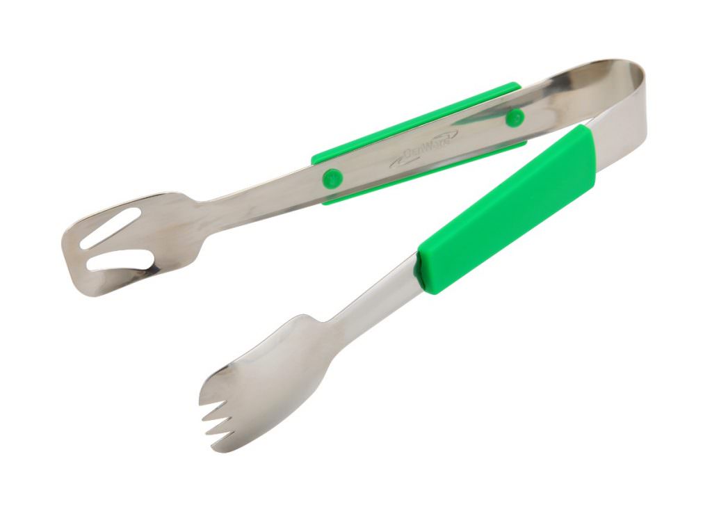 Genware Plastic Handle Buffet Tongs Green Catering Products Direct