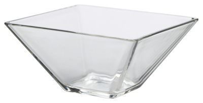 Square Glass Bowl 20 x 8cm H