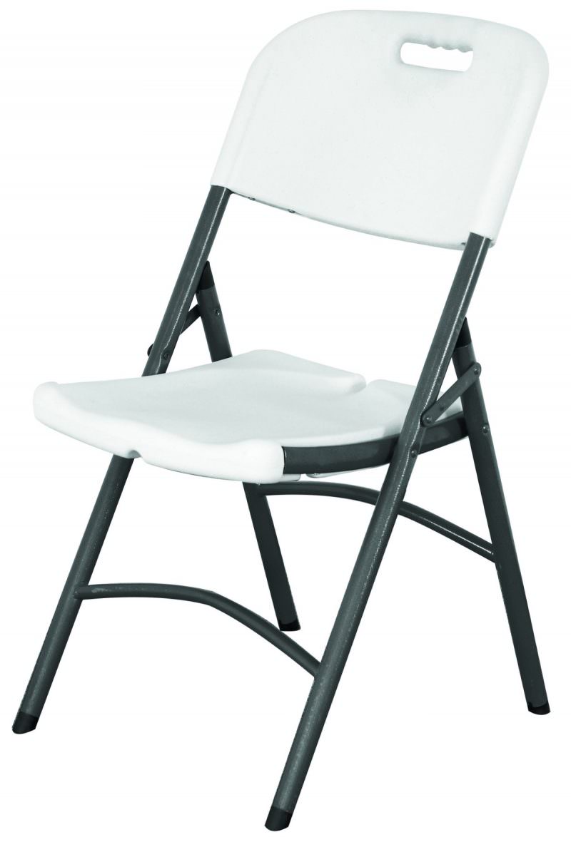 Folding Utility Chair White HDPE