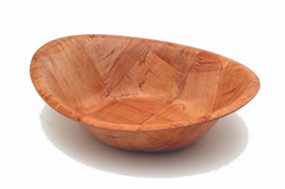 Oval Woven Wood Bowls 9"x7" Singles