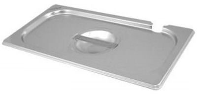 St/St Gastronorm Pan Notched Lid 1/4