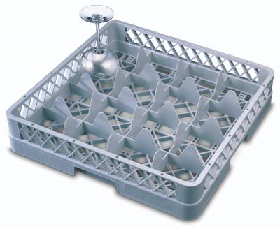 Genware 16 Comp Glass Rack With 3 Extenders