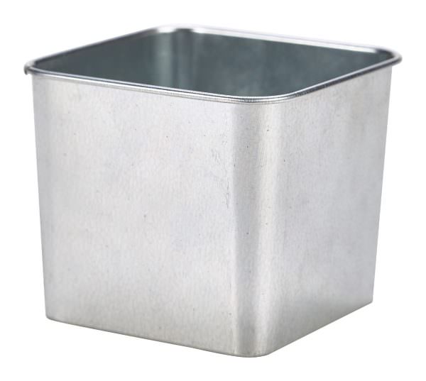 Galvanised Steel Square Tub 8 x 8 x 6cm Catering Products Direct