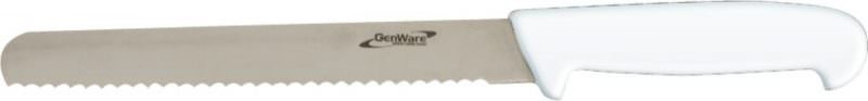 Genware 8'' Bread Knife White (Serrated)