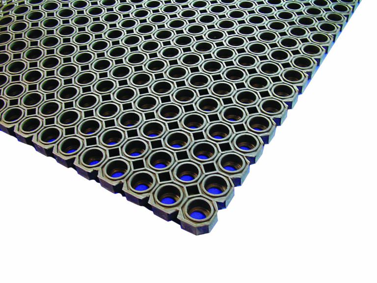 Black Rubber Kitchen Mat 100 x 150 x 2.3cm Catering Products Direct