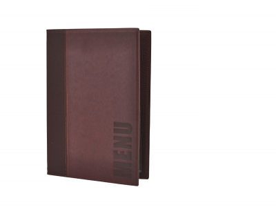 Contemporary A4 Menu Holder Wine Red 4 Pages