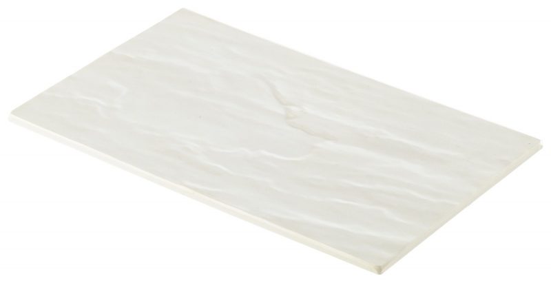 White Slate Melamine Platter GN 1/4 26.5x16cm