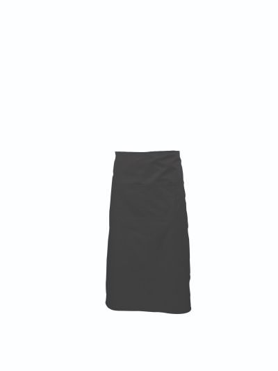 Black Long Apron W/ Split Pocket 90cm Long