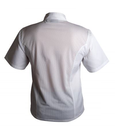 Coolback Press Stud Jacket (Short Sleeve) White L