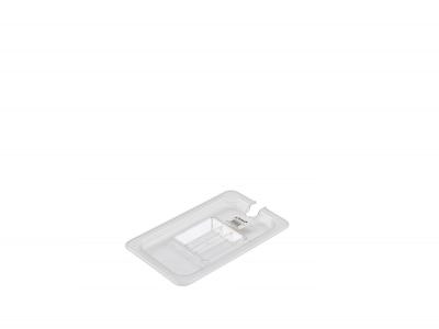 1/4 Polycarbonate GN Notched Lid Clear