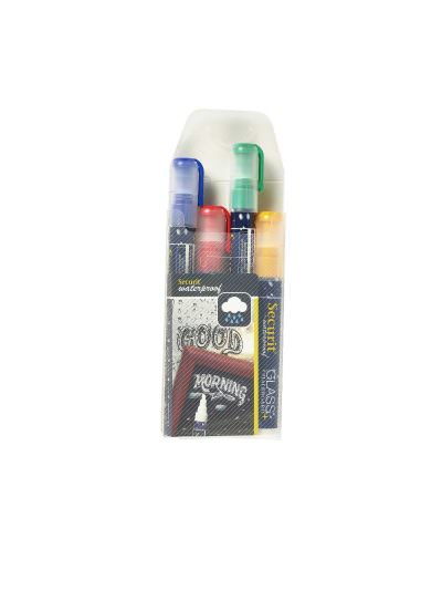 Waterproof Chalk Markers 4 Colour Pack (R, G, Y, Bl) Medium
