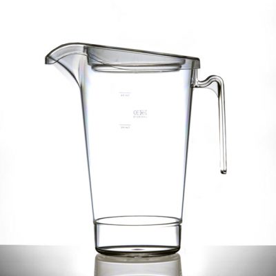 Elite Polycarbonate In2stax 4 Pint / 2.2L Jug & Lid - CE Marked : Lined @ 4, 3, 2 Pint