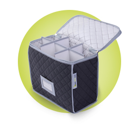 Champagne Flute and Wine Glass Storage Cases