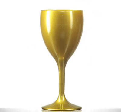 Gold Wine Reusable Glasses