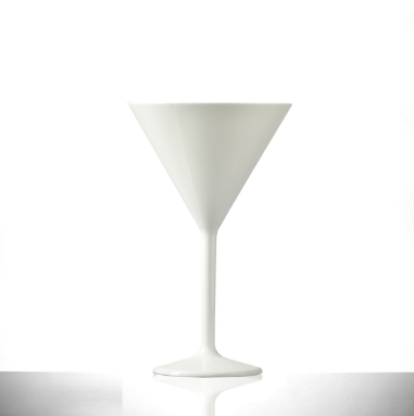 Premium Polycarbonate Plastic Black Martini Glass 7oz - 12 Pack