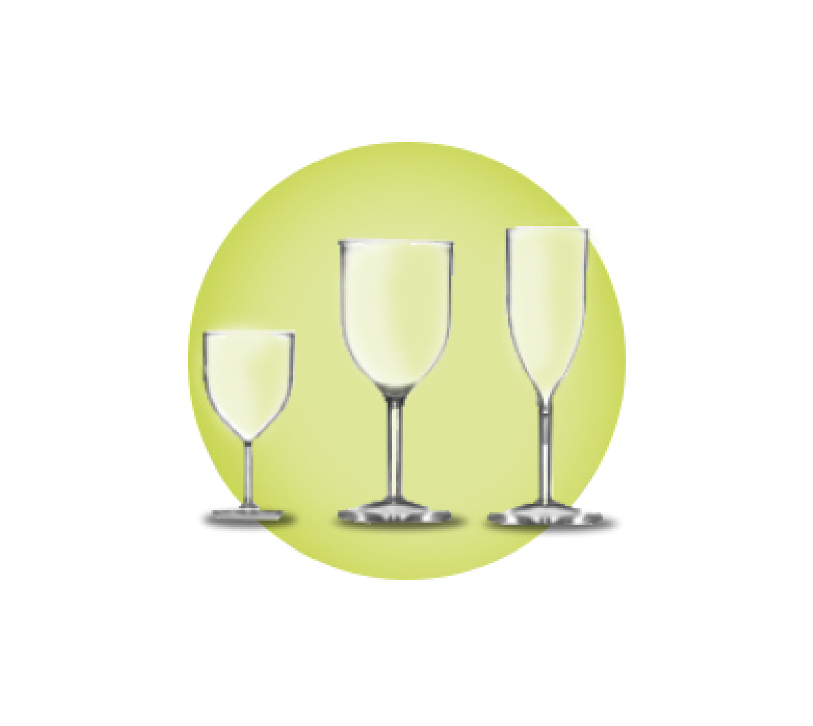 Econ Plastic Glasses Polystyrene Reusable
