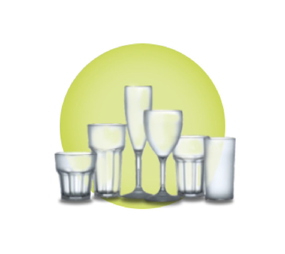 Elite Frosted Polycarbonate Glasses