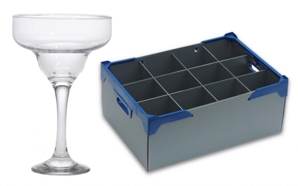 Margarita Cocktail Glasses & Storage Box Catering Products Direct