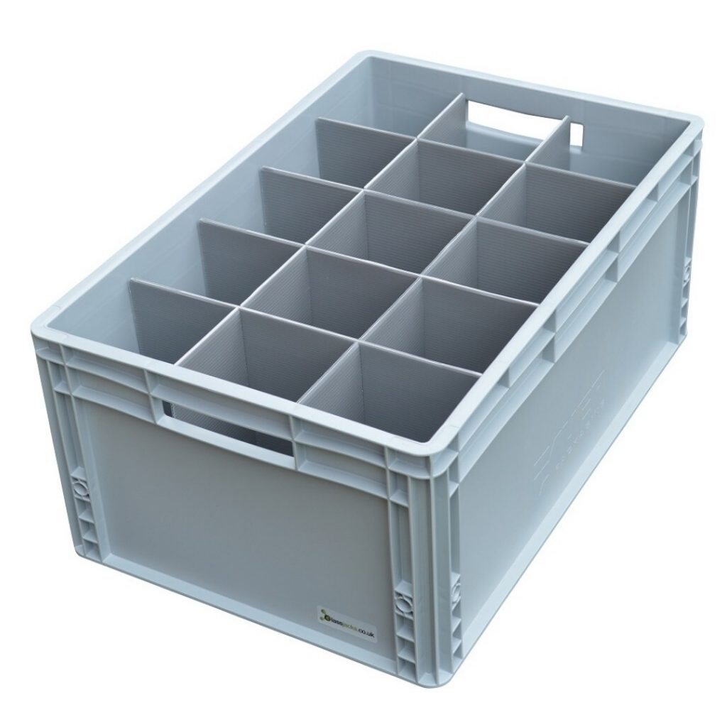 Drinking Glass Storage Crate Solid Euro Crate Catering Products Direct