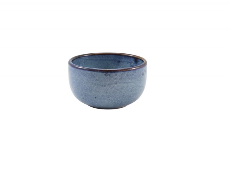 Terra Porcelain Aqua Blue Round Bowl 12.5cm