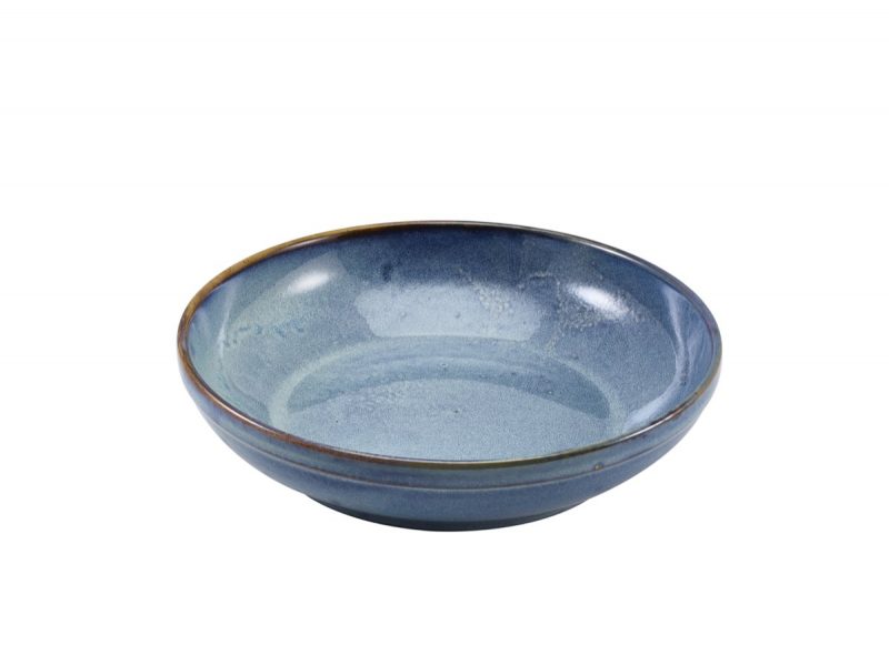 Terra Porcelain Aqua Blue Coupe Bowl 27.5cm