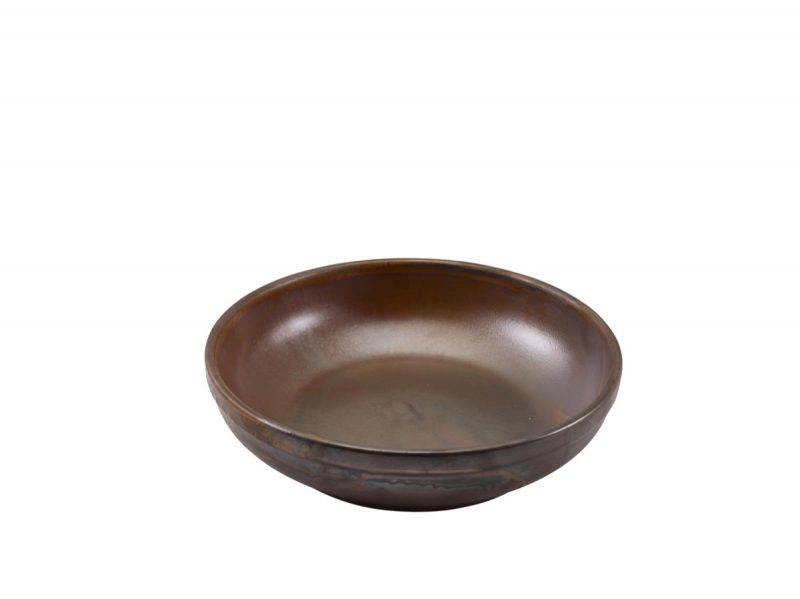 Terra Porcelain Rustic Copper Coupe Bowl 23cm