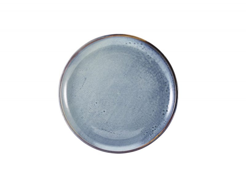 Terra Porcelain Aqua Blue Coupe Plate 27.5cm