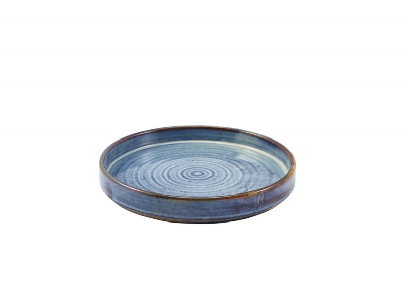 Terra Porcelain Aqua Blue Presentation Plate 21cm