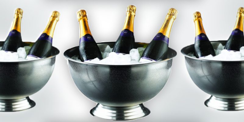 Wine Buckets, Coolers and Trays Silver Thread Champagne Holder & Wine  Cooler