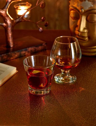 Brandy Glass and Champagne Saucer