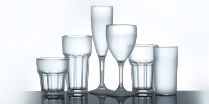frosted plastic drinking wine glasses