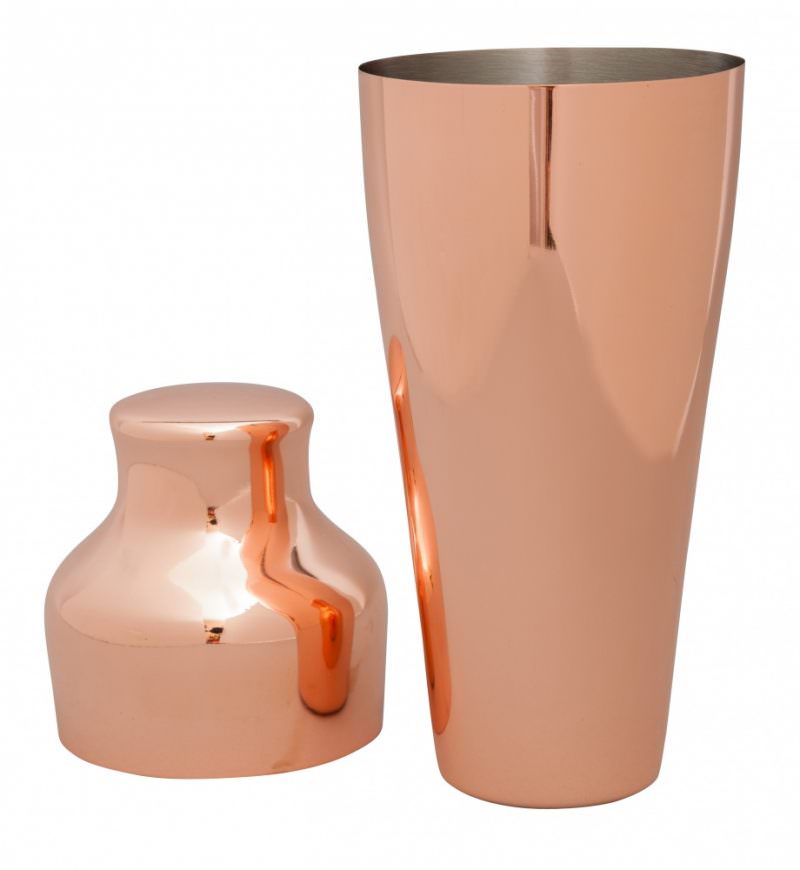 Beaumont Mezclar 550 ml Copper Plated Art Deco Shaker