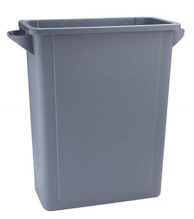 Grey Slim Recycling Bin - 65 Litre