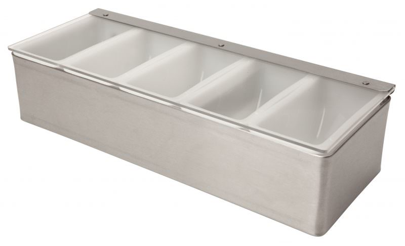 Beaumont Stainless Steel Condiment Holder 5 Compartment