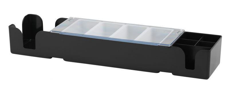Beaumont Plastic Bar Centre 4 Compartment With Serviette/Stirrer Pockets