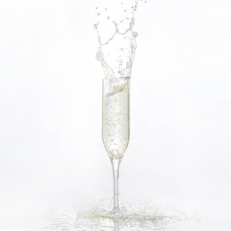 Premium Champagne Flutes - Reusable Plastic - 6 Pack