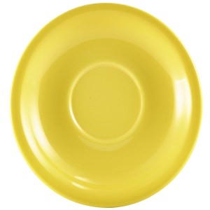 Genware Porcelain Yellow Saucer 14.5cm