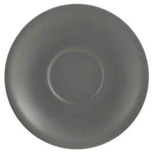 Genware Porcelain Matt Grey Saucer 16cm/6.25"