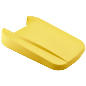 Yellow Closed Lid For Grey Recycling Bin 85L