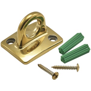 Brass Plated Wall Attachment For Barrier Rope