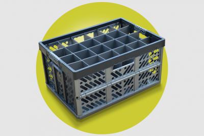 Folding Crate Glassware Storage