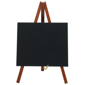 Mini Chalkboard Easel 24 X 11.5cm Mahogany Pk3