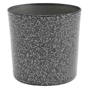 Stainless Steel Serving Cup 8.5 x 8.5cm Hammered Silver