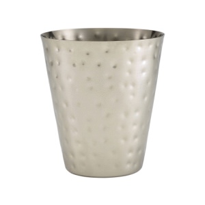 Hammered Stainless Steel Conical Serving Cup 9 x 10cm