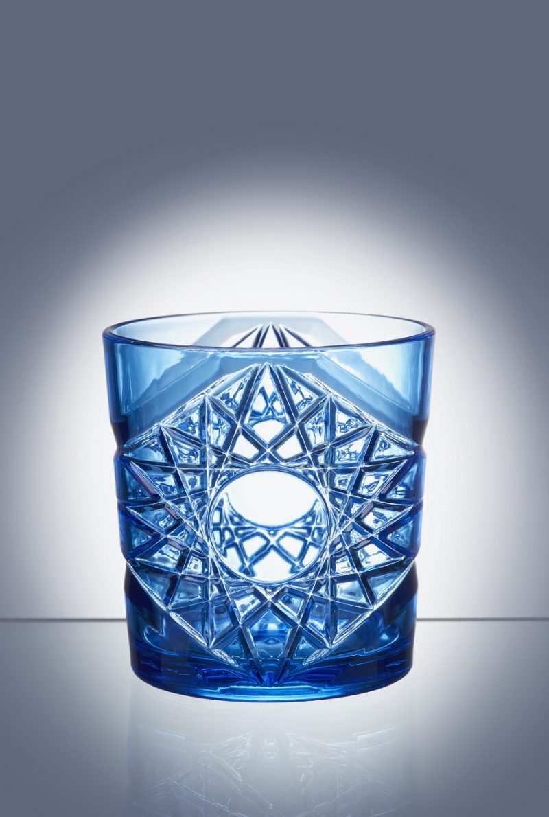 Blue Plastic Glasses Rocks Glass 35cl / 11.8oz - Pack of 6