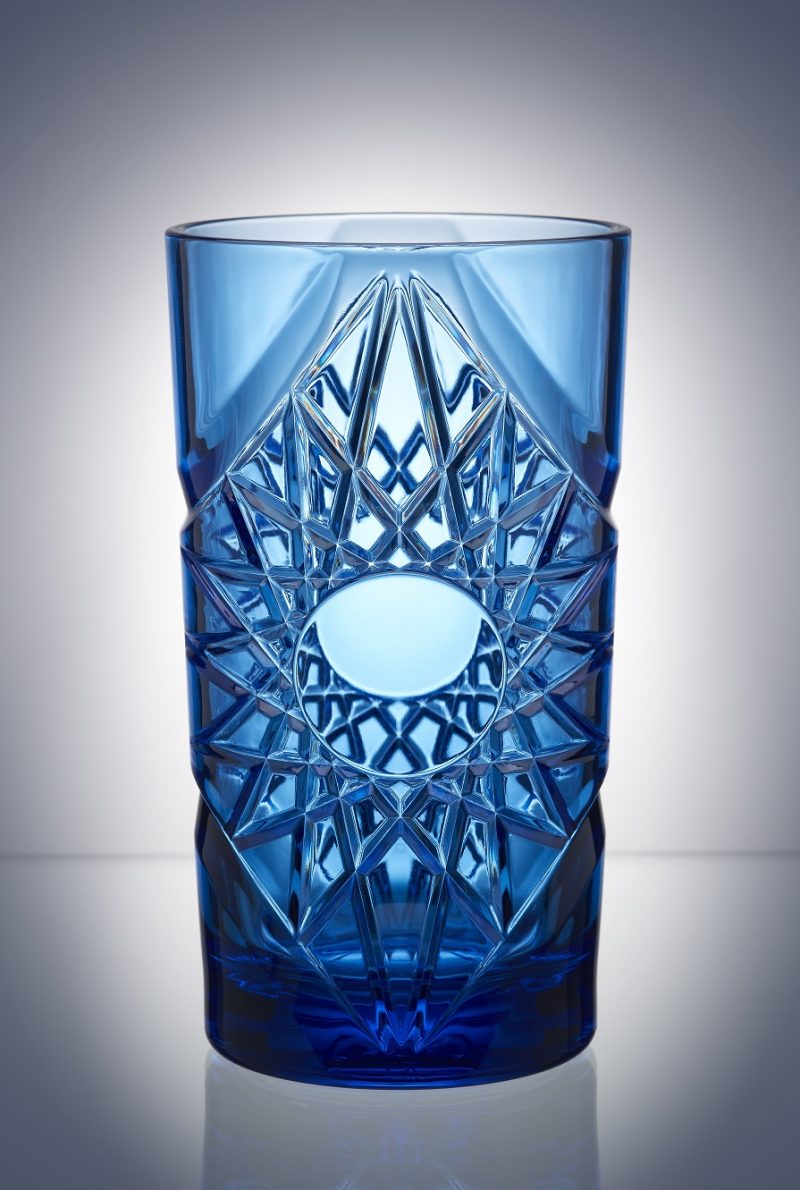 Blue Vintage Cocktail Plastic Glasses