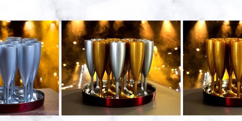 Plastic champagne flutes