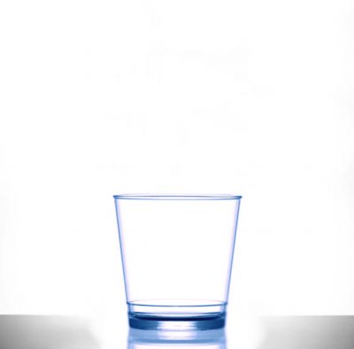 Plastic Glasses 9oz Rocks In2stax Clear Blue - Pack of 12