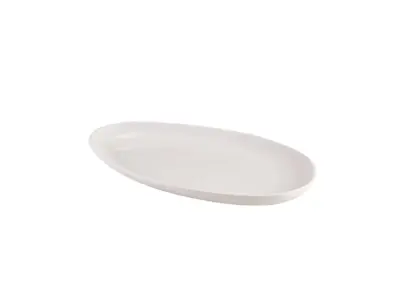 Genware Porcelain Organic Oval Plate 26cm/ 10.25"
