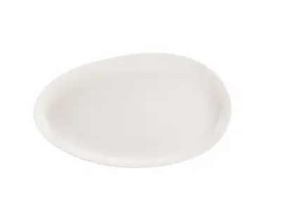 Genware Porcelain Organic Oval Plate 34.5cm/ 13.5"